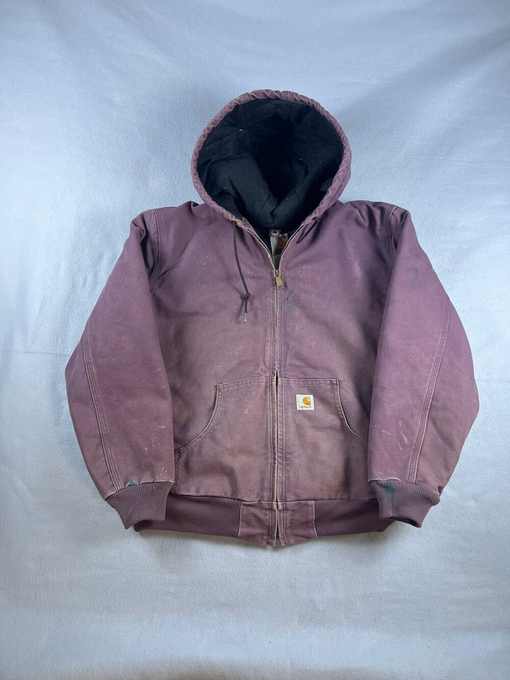 Carhartt Duck Active Jacket Womens M Plum Canvas Warm Winter Work WJ130